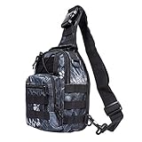 REDGO Military Tactical Backpack Shoulder Bag Sling Chest Pack for Camping Travel Outdoor Sport Hiking Trekking