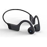 Rakklor Bone Conduction Headphones - Open-Ear Headphones with MIC, Bluetooth 5.4, 20Hr Long Battery Life, IPX5 Waterproof for Sports Workouts Cycling Running Gym Hiking,Black