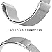 LoveBlue Compatible Pebble time 22mm Magnetic Milanese Loop Stainless Steel Band Replacement Accessories Compatible Pebble Time/Pebble Time Steel,Samsung Gear S3 Frontier/TicWatch Pro(Milanese-Silver)