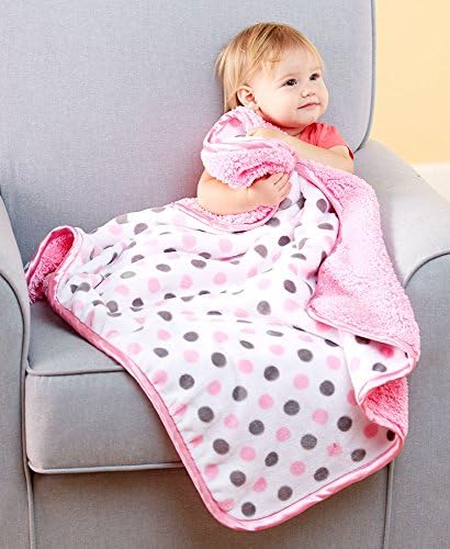 Elegantly Designed Shepra Baby Blankets (Pink Polka Dot)