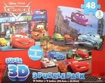 Disney Cars 2 Super 3D 3 Pack Puzzle