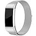 For Fitbit Charge 2 Bands, Stainless Steel Milanese Loop Metal Charge 2 Bands Replacement Accessories with Unique Magnet Lock, Small, Large