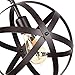 Creatgeek Industrial Plug in Pendant Light,16.4' Ft Hanging Cord and On/Off Dimmable Switch Mini Globe Chandelier,Vintage Oil Rubbed Bronze Ceiling Light Fixture for Kitchen Dining Room Bedroom-1 Set