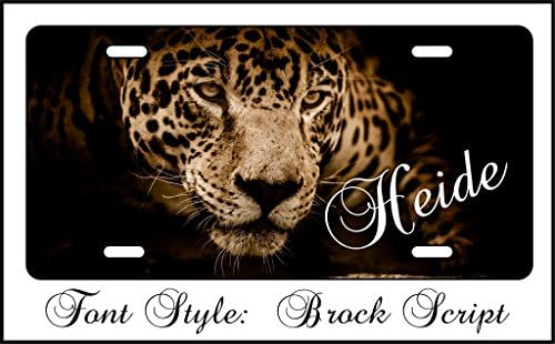 Turn this beautiful picture of a leopard into a Custom License Plate Personalized Tag for Car or Truck US Seller