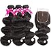 Beauty Princess Body Wave Human Hair 3 Bundles with Closure Double Weft 10A Brazilian Hair Bundles With Closure (24/26/28+20 Inch, 3 Bundles with closure)