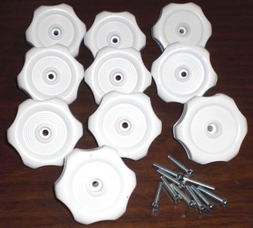 10 Each-RV Mobile Home Plastic Window Crank Handles White Round 1/4" Shaft #743