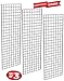Grid Panel for Retail Display – Perfect Metal Grid for Any Retail Display, 2’ Width x 6’ Height, 3 Grids Per Carton (Black)