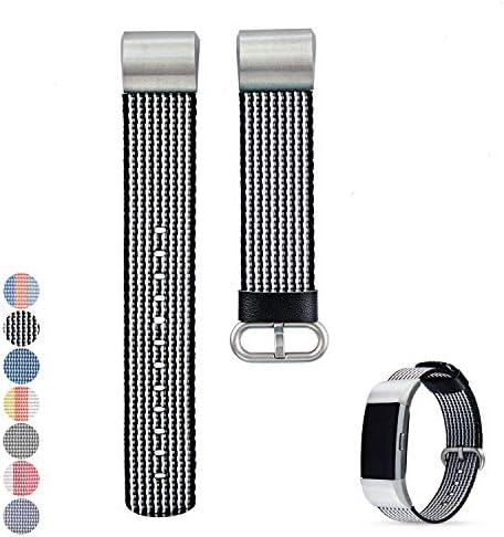 Feskio Fitbit Charge 2 Watch Band Strap, Accessory Replacement Woven Nylon Fabric Watch Band Wrist Strap Bracelet for Fitbit Charge2 Smart Watch