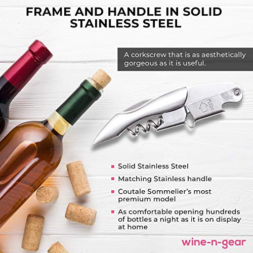 Prestige Waiters Corkscrew By Coutale Sommelier Stainless Steel
