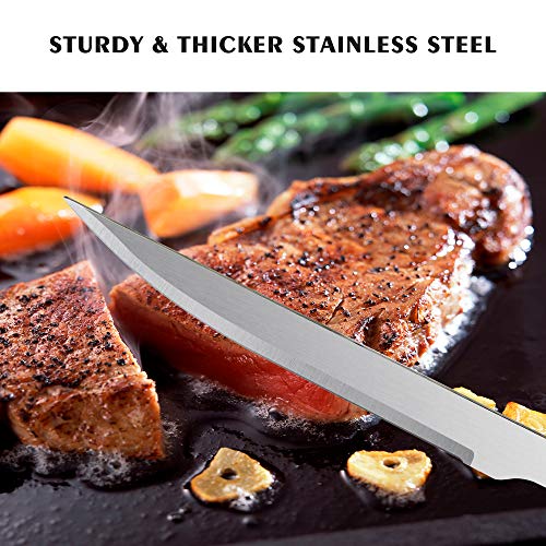 meicent Grill Accessories BBQ Tool Set, 14 PCS Stainless Steel Grilling Utensils Set with Knife, Fork, Brush, Spatula,Tong,Skewers,Barbecue Kits for Camping, Grilling