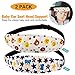 Packs of 2 Toddler Car Seat Neck Relief and Head Support, Pillow Support Head Band Easy Installation On Most Convertible Seats and Safety to Babies and Kids(Bear)