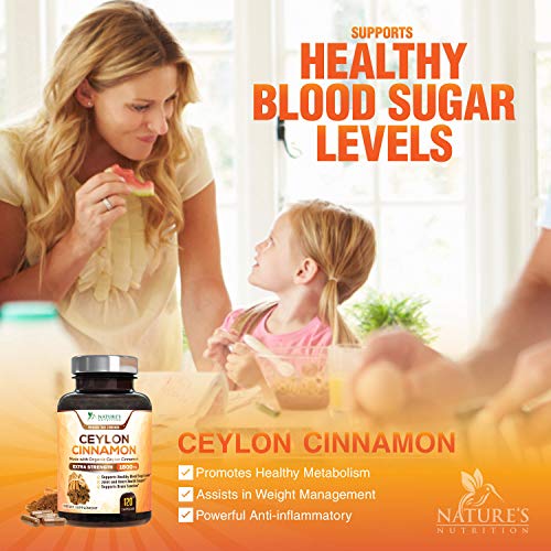 image for Nature's Nutrition Organic Ceylon Cinnamon Highest Potency Standardize