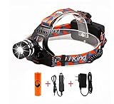 Zoomable Headlamp with Rechargeable Batteries,Waterproof Ultra-Bright 1200 Lumens Headlight Led for Hiking Camping Riding Fishing Hunting