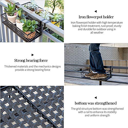 Flower Pot Stand Rack Deck Flowerpot Railing Shelf Fence Railing Flower Pots Holder Pricepulse