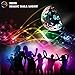 Stage Party Lights - Costech Portable Sound Activated DJ Lighting; RGB Auto Rotating Disco Ball; Strobe Lamp Stage Par Light; 7 Color Changing Crystal LED Ball for Club Pub/ Disco DJ Show