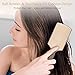 SUPRENT Velvet Touch Paddle Hair Brush, Detangling Brush for Straightening & Smoothing Hair (GOLD)