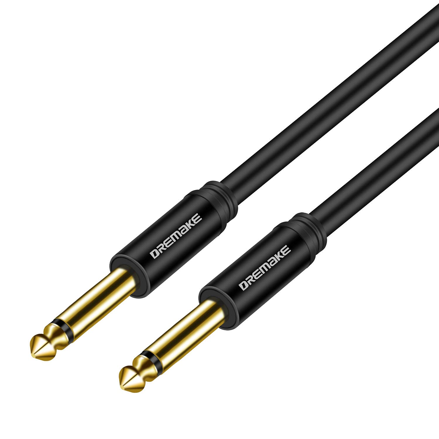 JuicEBitz® 2 RCA Male To 6.35mm 1/4" TRS Jack Plug Audio Cable 24k Gold Plated | UK