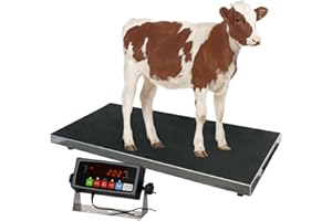 PEC Scales 700lbs Vet Animal Scale/Livestock Scale, Digital Weighing Equipment for Small to Medium Sized Animals Calf/Goat/Sheep/Pigs/Dogs/Cat or Pets (44″ x 22″ x 2″)