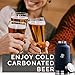 GA Beer Growler and Water Bottle 64 oz - Insulated Stainless Steel Vacuum Thermos Water Jug for Hot and Cold Beverages - Dark Blue with Black Neoprene Growler Carrier