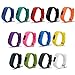 For Garmin Vivofit 3 and Vivofit JR, Dunfire Colorful Accessory Band/ Wristbands With Secure Watch-style Clasp For Garmin Vivofit 3 and Vivofit JR