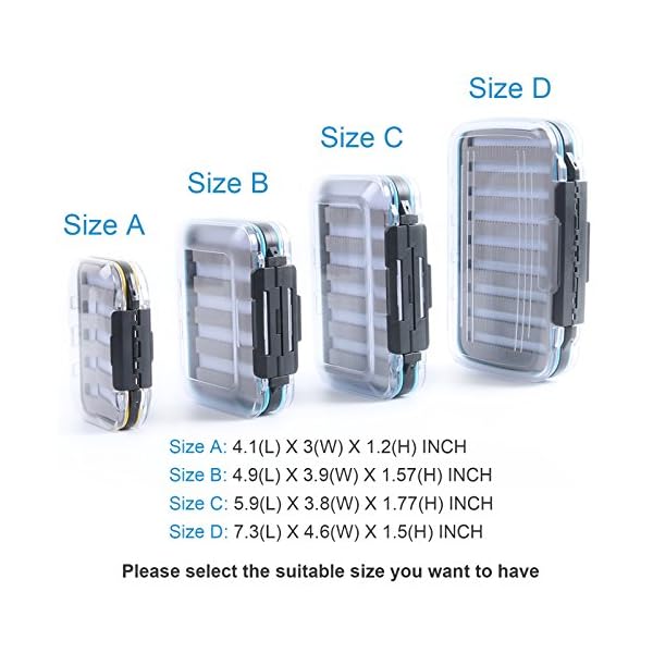 Maxcatch-Two-sided-Waterproof-Fly-Box-Slit-FoamEasy-Grip-Foam-Fly-Fishing-Box