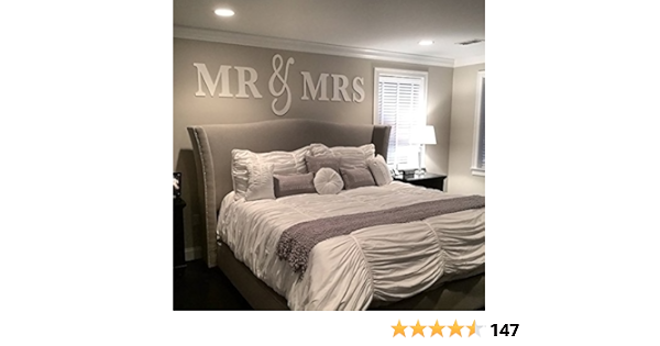 Amazon Com Mr Mrs Wall Hanging Decor Set Artwork For Wall Home Decor Over Headboard Bedroom Newlywed Gift For Bride And Groom Wedding Gift King Or Queen Size Handmade