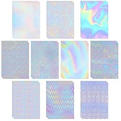 30 Sheets 10 Style Holographic Sticky Paper