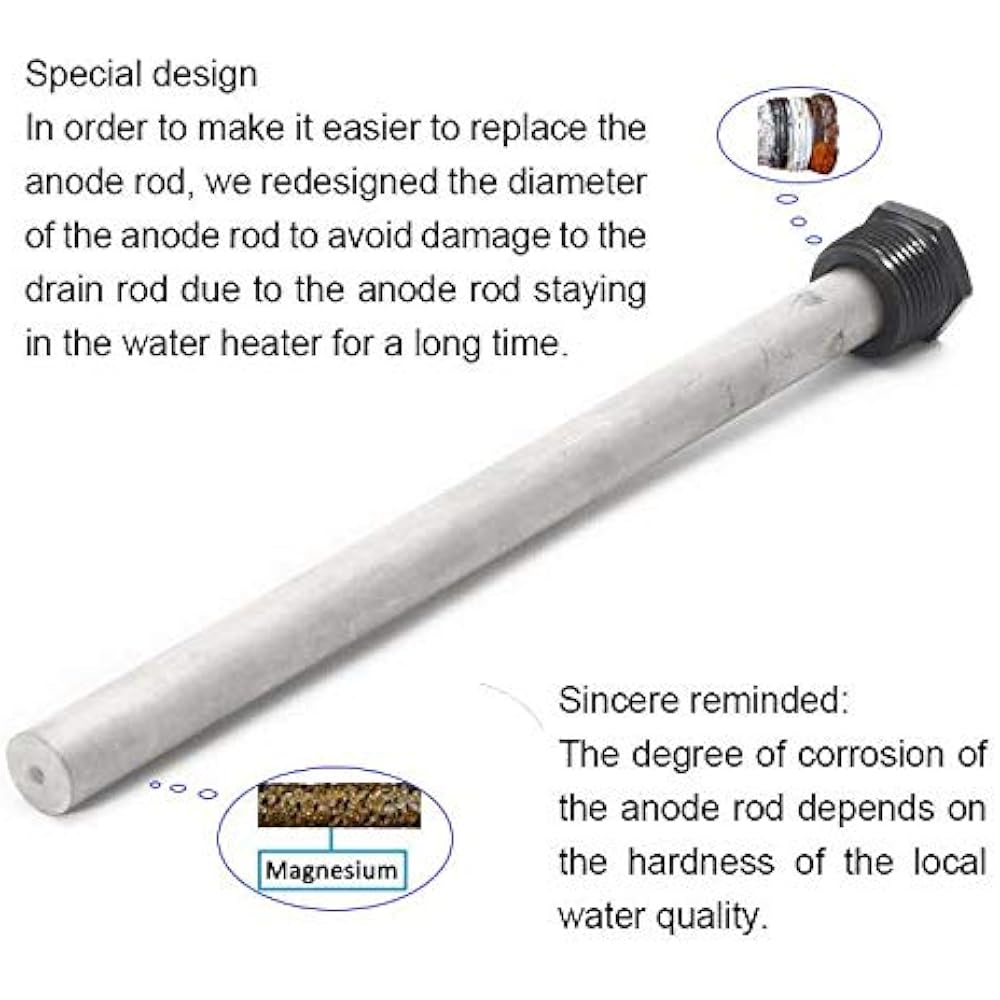 2 Pack RV Water Heaters Magnesium Anode Rod, Extends The Life Of