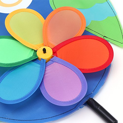 Lvyuanda Rainbow Colorful Wheel Wind Spinner Windmill - Outdoor Lawn Decor Your Yard and Garden - Kids Toy