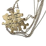 Lux Accessories Burnish Goldtone Always Together Puzzle Best Friends Bff Necklace
