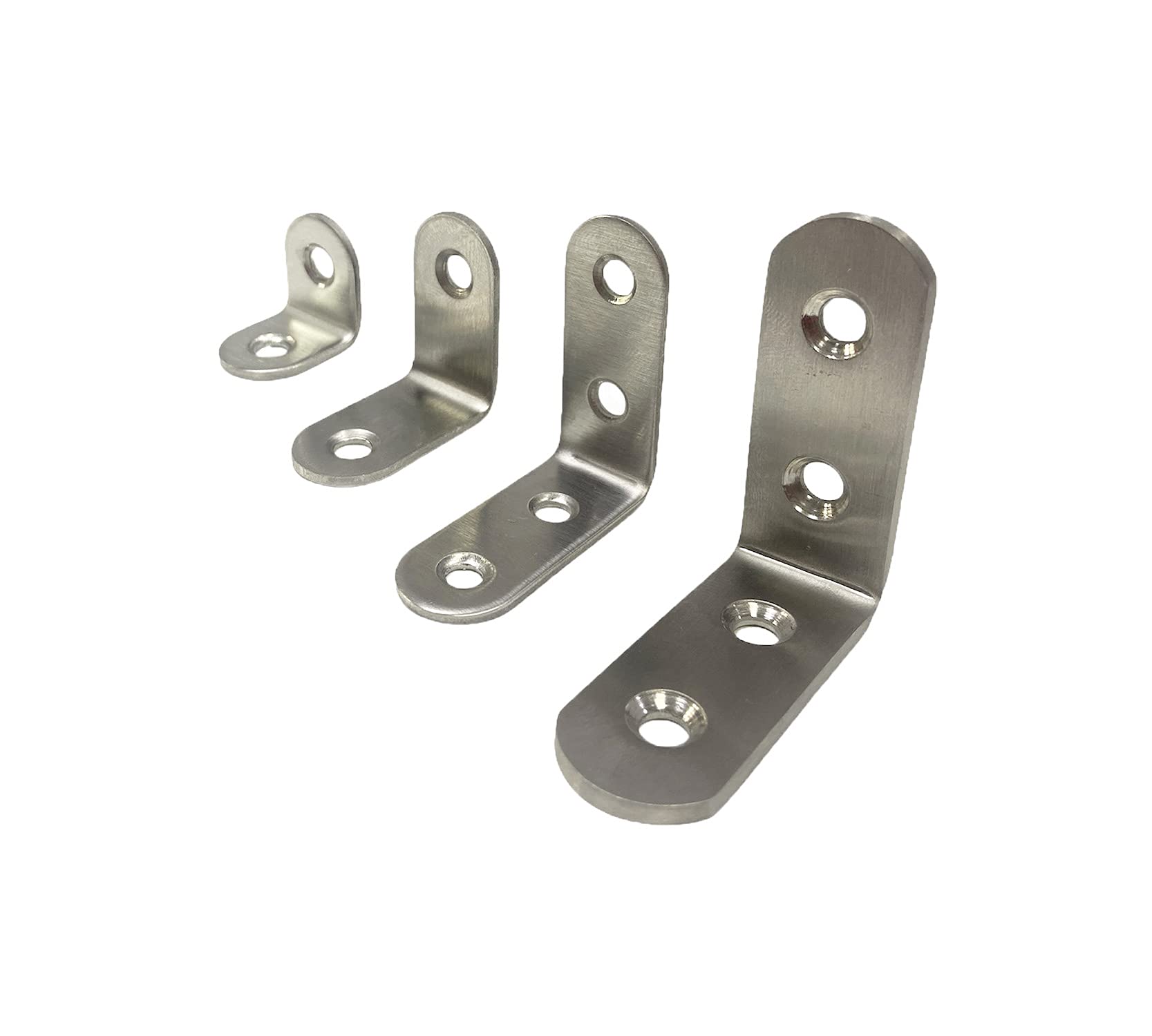 SDTOOLS Heavy Duty Metal 90 Degree Wall Shelf Support Corner Brackets Right Angle L Shape Stainless Steel Braces (20, 30x30x16mm)