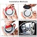 POMFW Blind Spot Mirror, 2 inch Rearview Convex Side Mirrors for Cars SUV Truck Van Stick on 3M Adhesive, Rear View HD Glass Frameless Sway Rotate adjustable Wide Angle 2PCS (Round)