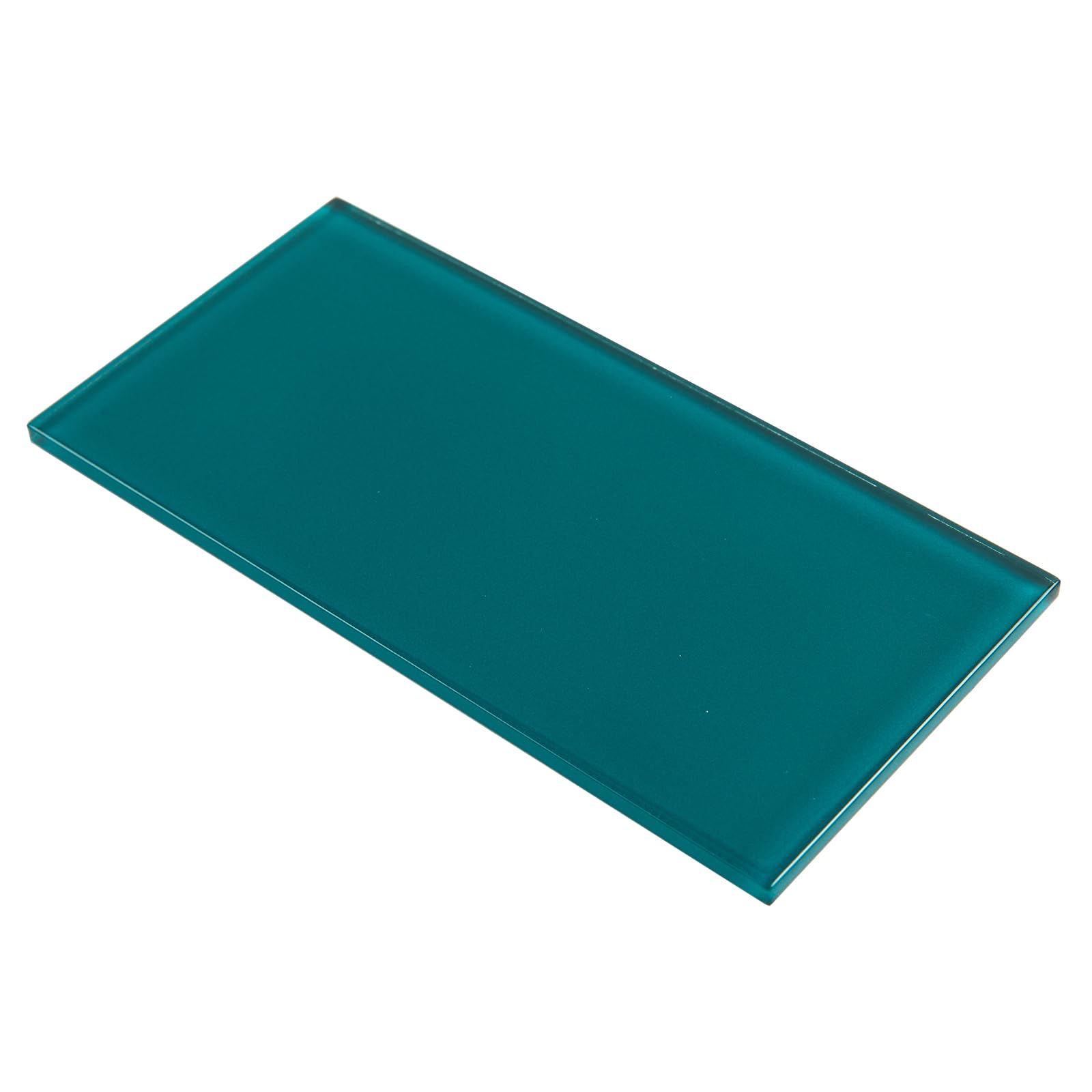 Photo 1 of Lovdeco Peel and Stick Glass Subway Tile, 3 x 6 Inch, 5 Sq Ft, Dark Teal Glass for Bathroom Kitchen Backsplash Wall, Dark Green, 40-Pack