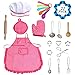 SOTOGO 21 Pieces Kids Chef Set Children Cooking Play Kids Cook Costume with Utensils for Boys & Girls