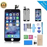 Full Assembly LCD Display Touch Screen Digitizer Replacement Compatibal For iPhone 6 4.7 Inch Repair Kit With Open Tools (6G Black)