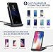 Wireless Charger,Fast Wireless Charger Charging Pad for Samsung Galaxy Note 8 S8 S8 Plus S7 S7 Edge Note 5 S6 Edge Plus, Standard Charge for Apple iPhone X/8/8 Plus (Black) (1)