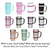 F-32 Handle - 19 COLORS - 20oz Size - Compatible with 20 Oz YETI Tumbler Travel Mug (20OZ, PRETTY PINK)