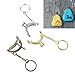 5Pcs Arch Purse Coin Bag Stylish Metal Frame Kiss Ball Clasp Key Chain 5x4cm Bronze