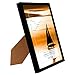 Americanflat 6 Piece 5x7 Black Photo Frames - Picture Frame Set with Polished Glass Front. Includes 6 X Black Picture Frames 5x7 and Hanging Hardware. Easel Stand For Use as Standing Picture Frames