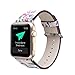 MeShow 49mm/45mm/44mm 42mm Soft PU Leather Pastoral/Rural National Style Replacement Strap Wrist Band with Silver Metal Adapter Compatible for iWatch Series 8/7/SE/6/5/4/3/2/1/Ultra(Not fit for iWatch 40mm/38mm)