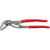 KNIPEX 87 51 250, 10 in. Cobra&reg; ES Pliers, Capacity 1-1/2 in. | 25 Push-button adjustment positions. Longer, narrow jaws. Concave front jaw design. Forged box-joint design. Made in Germany.