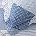 Bedsure Printed Quilt Set King Size, Blue Floral Patchwork Pattern, Lightweight Bedspread Coverlet Design for All Seasons, 1 Quilt and 2 Pillow Shams (106