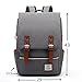 Canvas Backpack - Lightweight Laptop Backpack, Vintage Travel Backpack with Laptop Sleeve, Campus Backpack with Side Pockets Canvas Rucksack for School Working Hiking grey