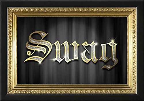 Swag Bling Faux Frame Poster Lamina Framed Poster - 14.75 x 20.75in