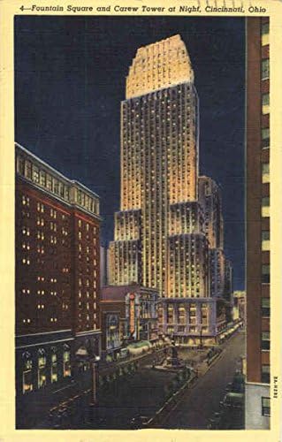 Fountain Square And Carew Tower At Night Cincinnati Ohio Oh Original Vintage Postcard At Amazon S Entertainment Collectibles Store