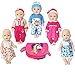 Baby Doll Clothes Include 5 Set Doll Clothes for Bitty Baby Dolls, 14 to 16 Inch Newborn Baby Dolls,Baby Alive Dolls,18 Inch American Girl Dolls. (Red)