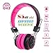 Kids Bluetooth Volume Limiting Headphones Wireless/Wired Toddler Foldable On-Ear Headset Earphones with AUX 3.5mm Jack,Mirco SD Card Slot,FM Radio for Children Boys Girls PC Tablet Cellphone(Pink)
