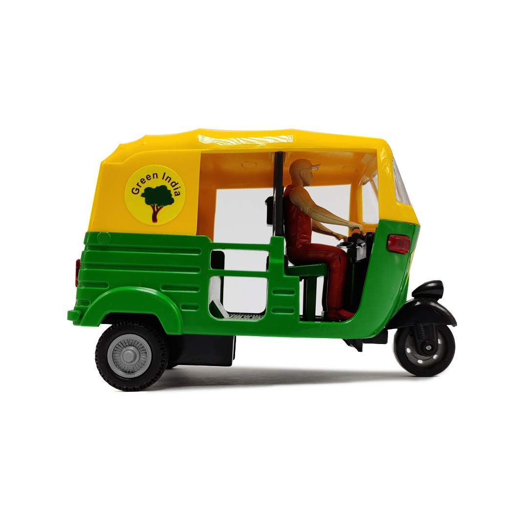Petrichor Indian Famous Auto Rickshaw/TUK TUK Taxi Collectible Showpiece Figurine Home Decoration Gifting (Size: 4 INCHES)