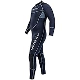 AKONA Mens 7mm Cold Water Full Suit. Quantum Stretch Neoprene. Designed to Keep You Warm in The Cold Water for Scuba, Snorkeling, Paddle Boarding, Kayaking, Surfing