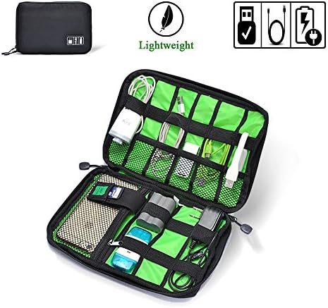Cable Organizer Bag Electronics Organizer, SYIDINZN Portable Universal Travel USB Cable Storage Bag Electronics Accessories Case for Charging Cable Cellphone Charger Earphone Hard Drives and More